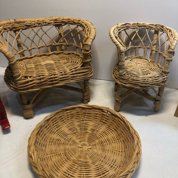 Doll Chairs wicker chair Vintage from 1980s - Picture 11 of 12